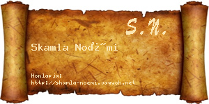 Skamla Noémi névjegykártya
